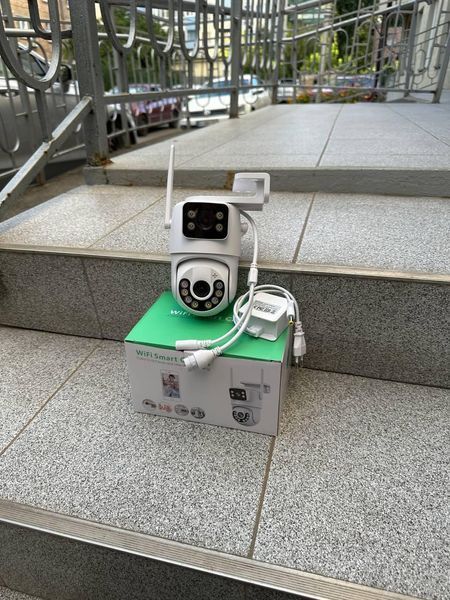 IP Wi-Fi Камера відеоспостереження ICSEE A28 2 об'єктива 8MP вулична поворотна А28 фото