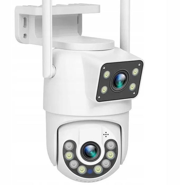 IP Wi-Fi Камера відеоспостереження ICSEE A28 2 об'єктива 8MP вулична поворотна А28 фото