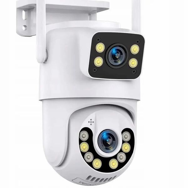 IP Wi-Fi Камера відеоспостереження ICSEE A28 2 об'єктива 8MP вулична поворотна А28 фото