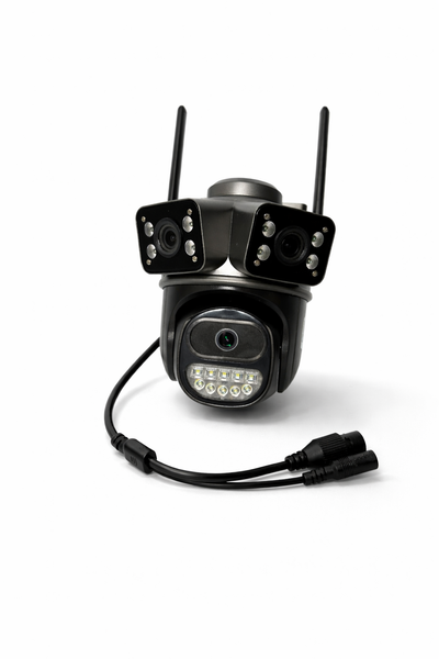 Поворотна вулична Wi-Fi камера з трьома об&rsquo;єктивами 12 MP V380 PRO 3L-WIFI фото