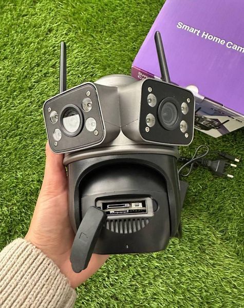 Поворотна вулична Wi-Fi камера з трьома об&rsquo;єктивами 12 MP V380 PRO 3L-WIFI фото