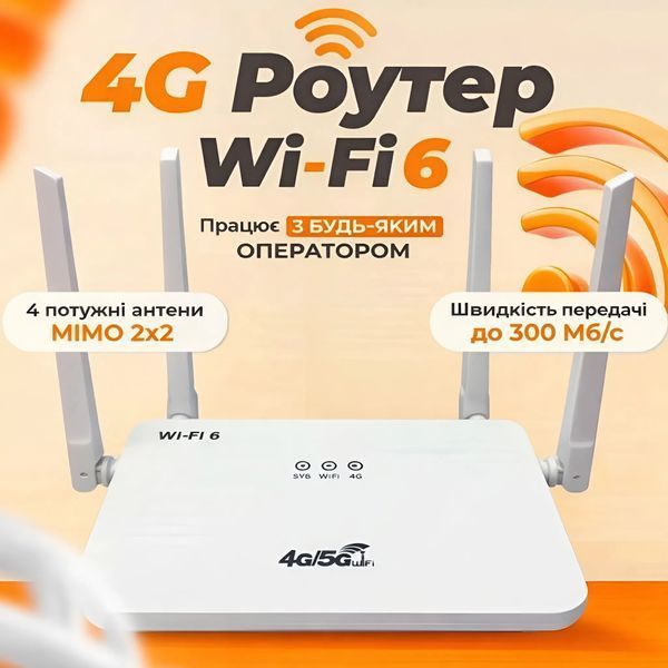4G/5G WiFi роутер, маршрутизатор із слотом для SIM-карти, до 300 Мбіт/с, CP107 CP107 фото